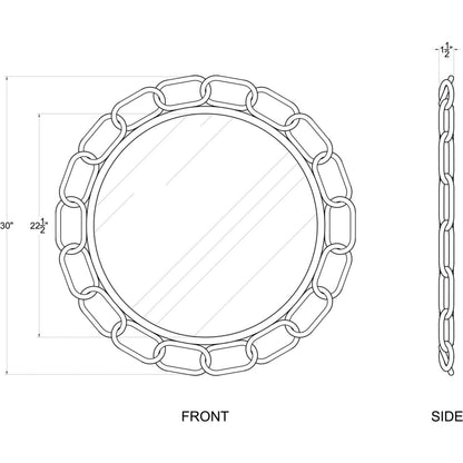 Chains of Love Round Wall Mirror by Varaluz. Made from unique in a modern style.