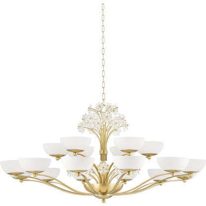 Beaumont Chandelier by Hudson Valley. Made from brass in a transitional style.
