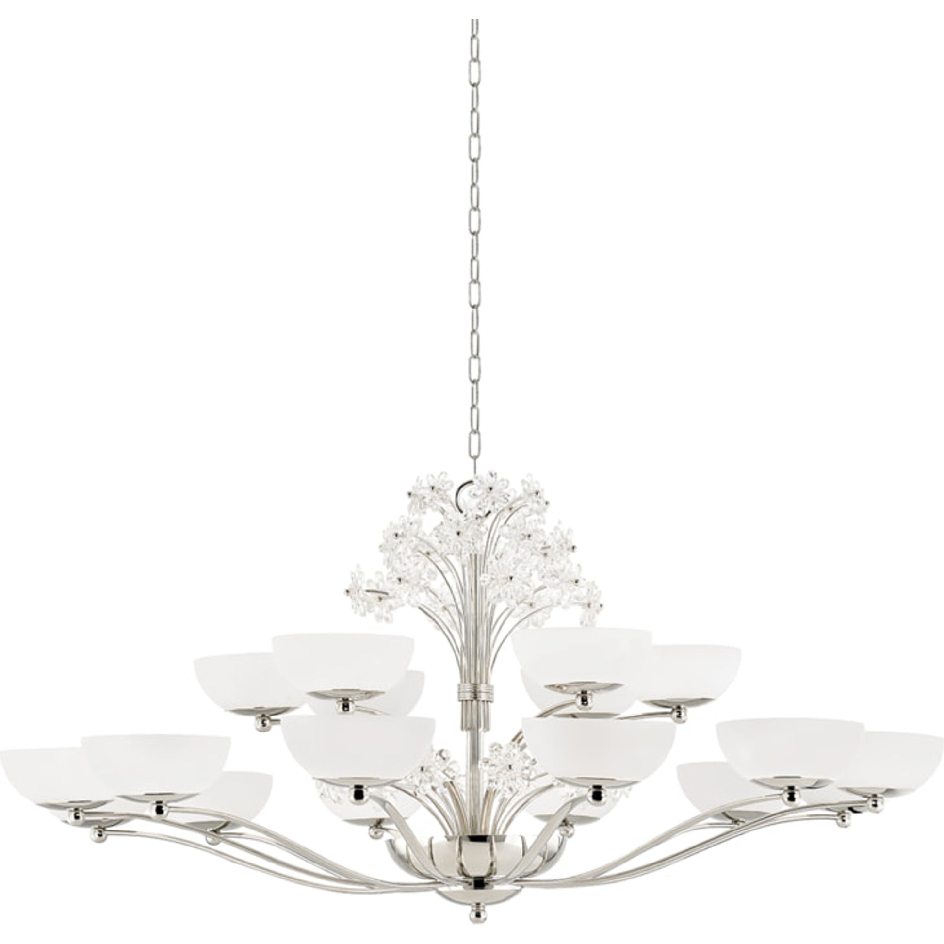 Beaumont Chandelier by Hudson Valley. Made from brass in a transitional style.