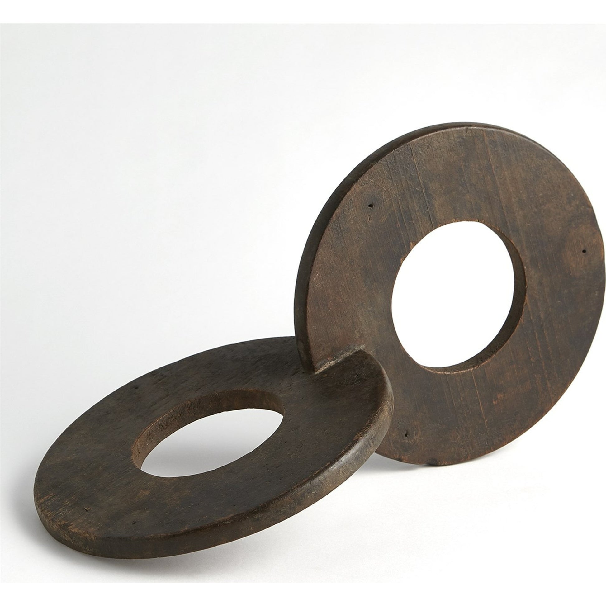 Double Chapati Marker by Global Views. Made from recyled wood, natural wax in a rustic style.