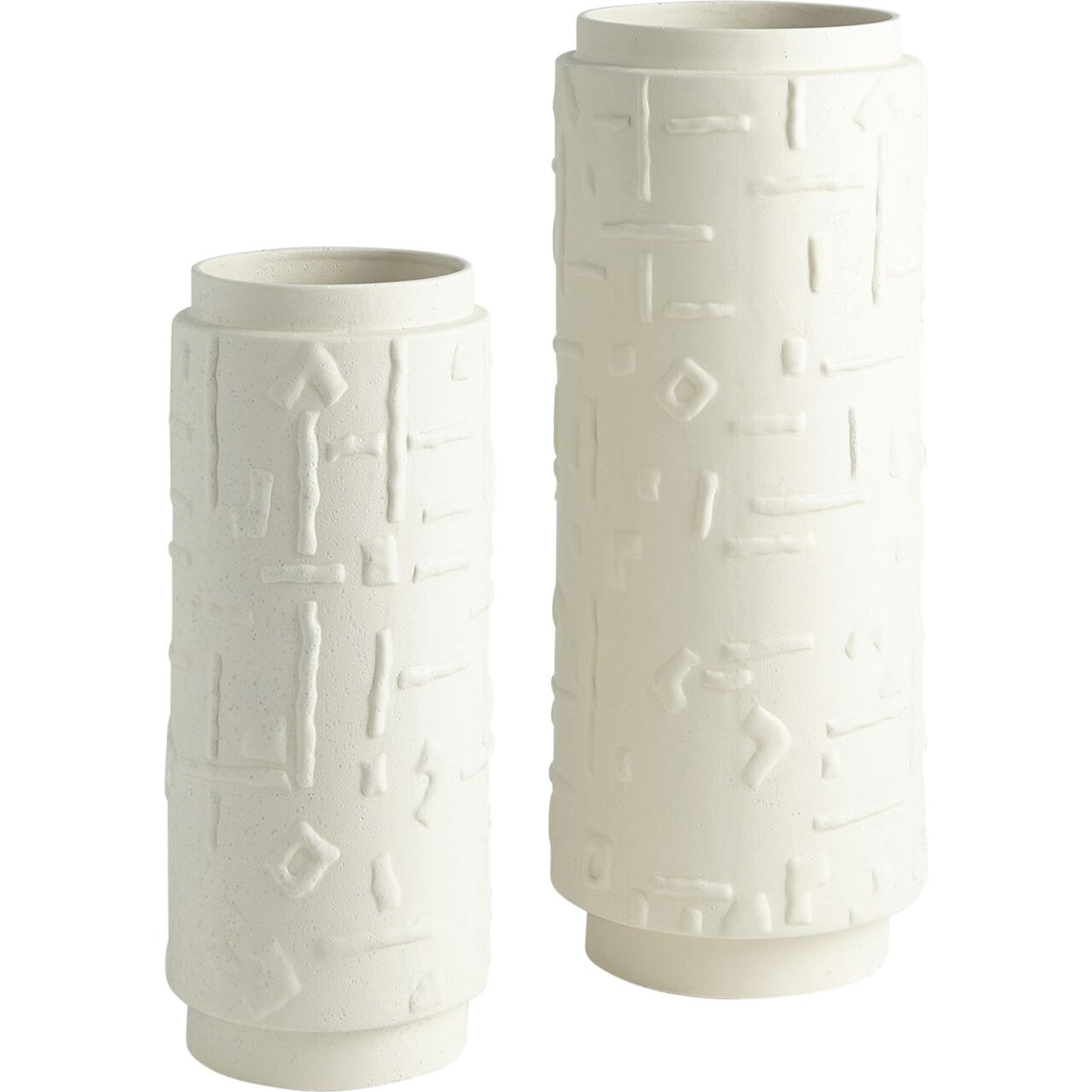 000 SR-893029,SR-893030 | Additional Silo | Sankuru Vase by Global Views in rustic white. Made from earthenware in a eclectic & global style.