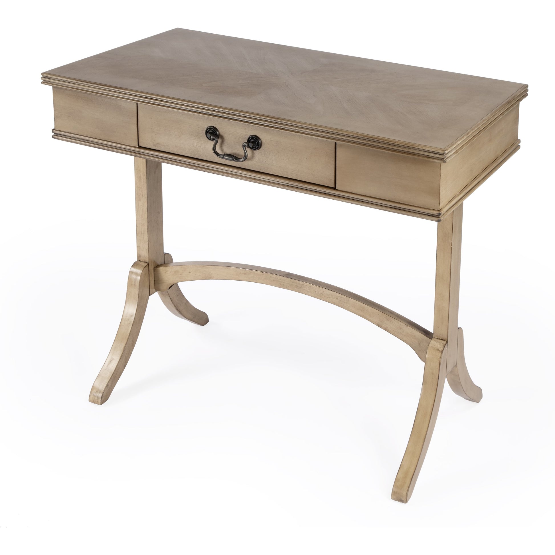 Alta Writing Desk by Butler Specialty Company. Made from acacia, pine wood solids, cherry veneer, mdf, antique brass hardware, metal drawer glides in a traditional style.