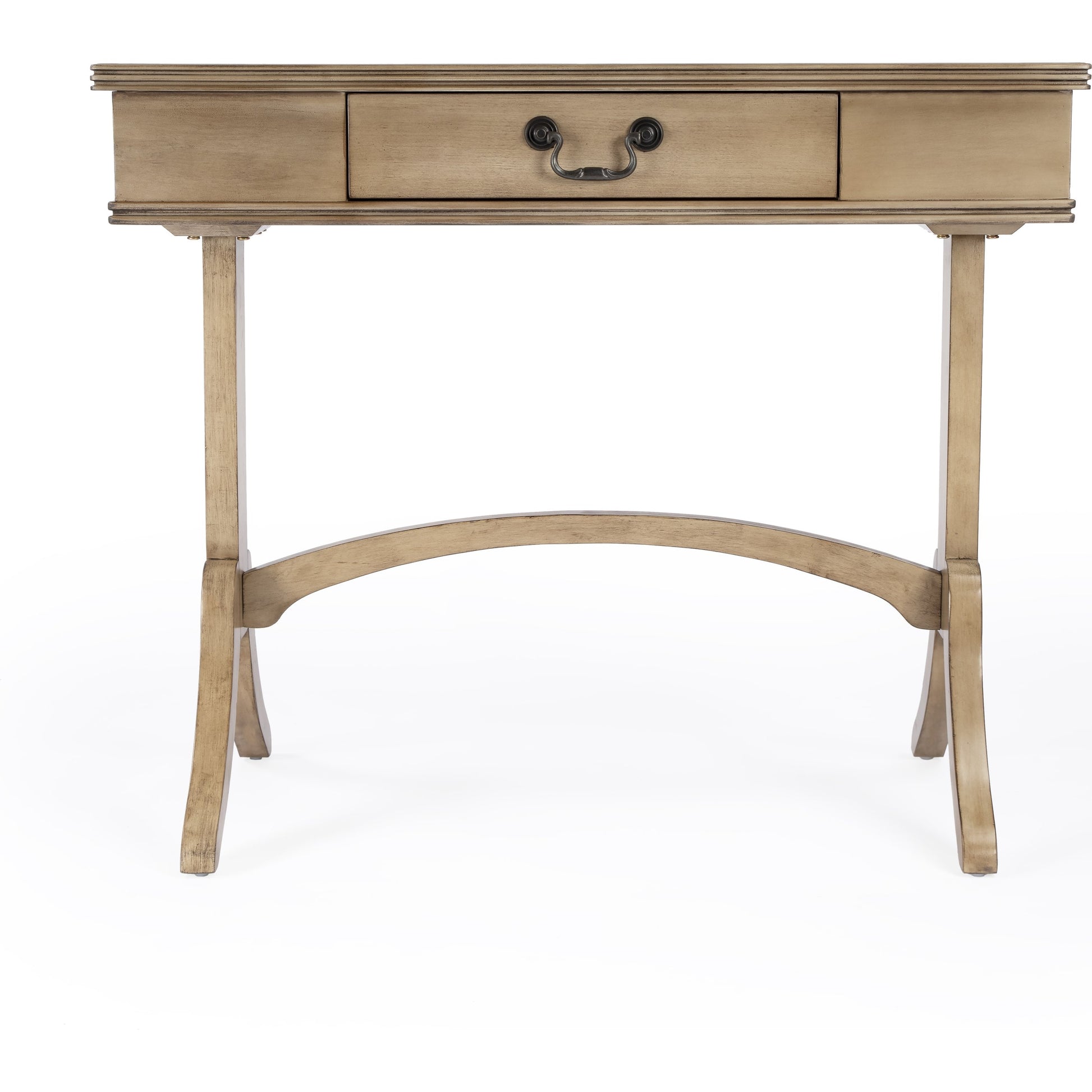 Alta Writing Desk by Butler Specialty Company. Made from acacia, pine wood solids, cherry veneer, mdf, antique brass hardware, metal drawer glides in a traditional style.