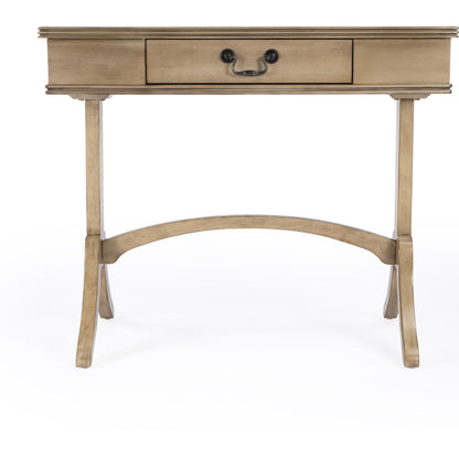 Alta Writing Desk by Butler Specialty Company. Made from acacia, pine wood solids, cherry veneer, mdf, antique brass hardware, metal drawer glides in a traditional style.