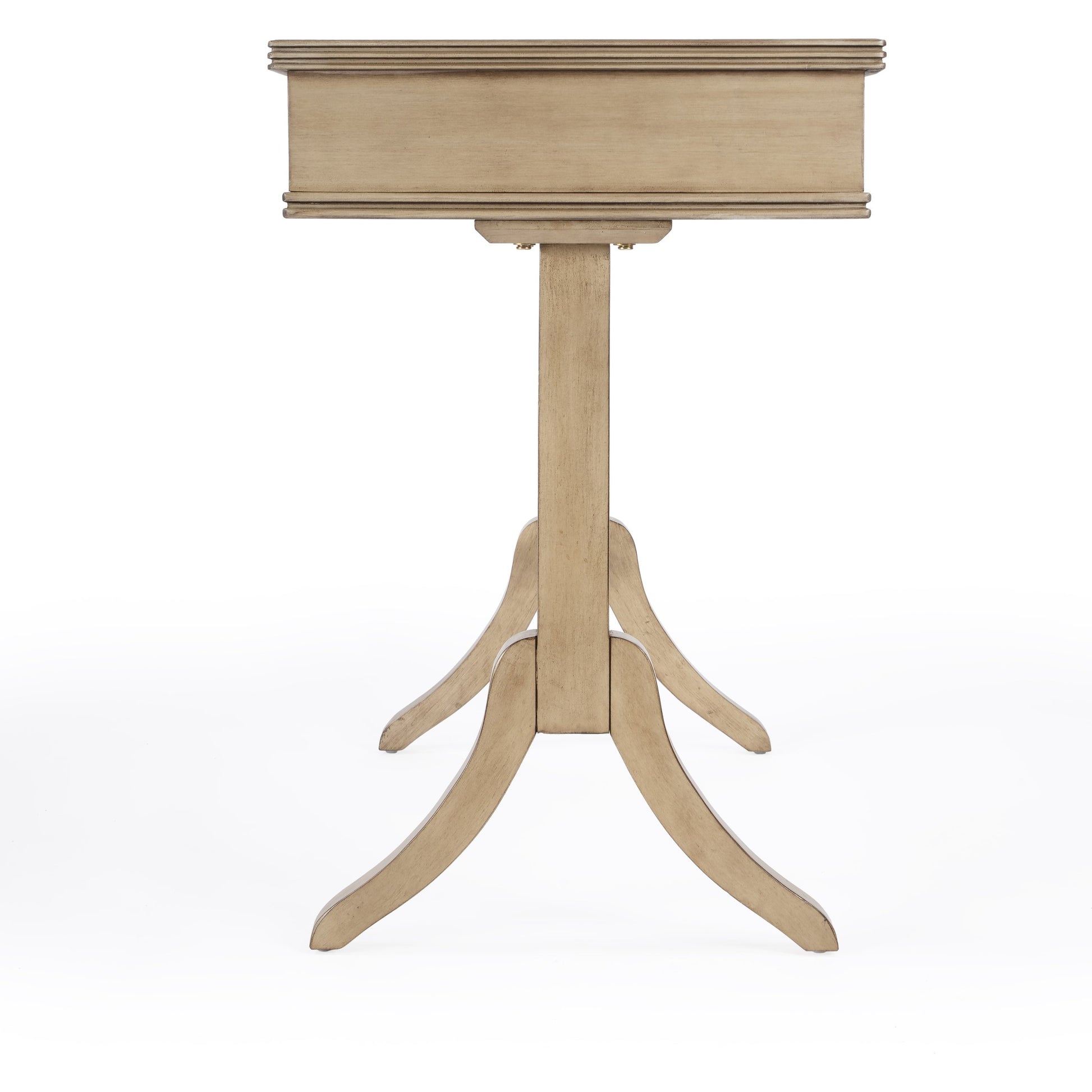 Alta Writing Desk by Butler Specialty Company. Made from acacia, pine wood solids, cherry veneer, mdf, antique brass hardware, metal drawer glides in a traditional style.