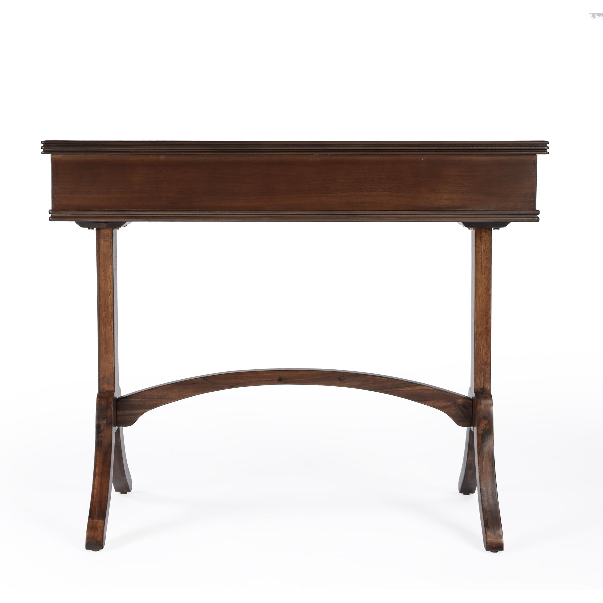 Alta Writing Desk by Butler Specialty Company. Made from acacia, pine wood solids, cherry veneer, mdf, antique brass hardware, metal drawer glides in a traditional style.