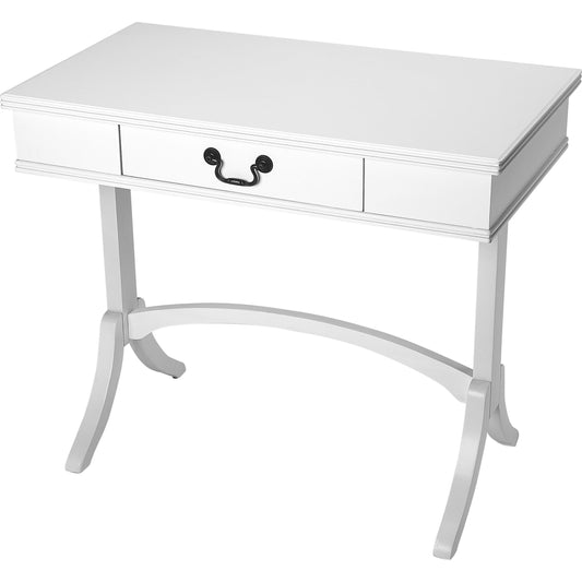 Alta Writing Desk by Butler Specialty Company. Made from acacia, pine wood solids, cherry veneer, mdf, antique brass hardware, metal drawer glides in a traditional style.