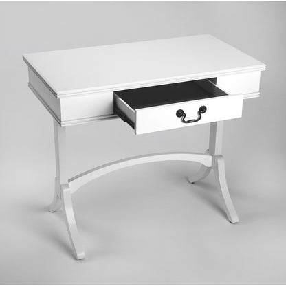 Alta Writing Desk by Butler Specialty Company. Made from acacia, pine wood solids, cherry veneer, mdf, antique brass hardware, metal drawer glides in a traditional style.