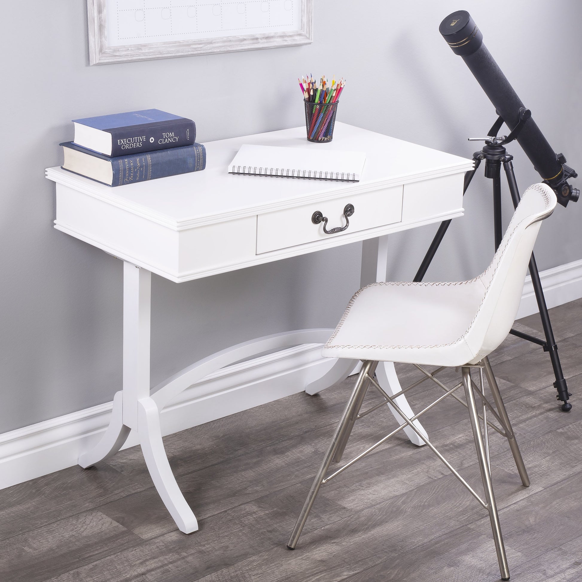Alta Writing Desk by Butler Specialty Company. Made from acacia, pine wood solids, cherry veneer, mdf, antique brass hardware, metal drawer glides in a traditional style.