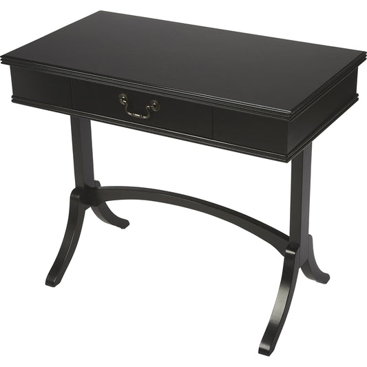 Alta Writing Desk by Butler Specialty Company. Made from acacia, pine wood solids, cherry veneer, mdf, antique brass hardware, metal drawer glides in a traditional style.