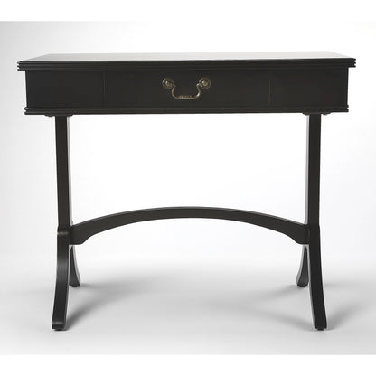 Alta Writing Desk by Butler Specialty Company. Made from acacia, pine wood solids, cherry veneer, mdf, antique brass hardware, metal drawer glides in a traditional style.