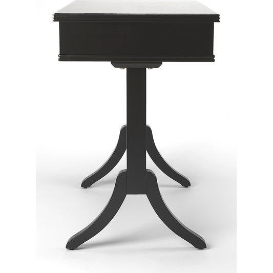 Alta Writing Desk by Butler Specialty Company. Made from acacia, pine wood solids, cherry veneer, mdf, antique brass hardware, metal drawer glides in a traditional style.