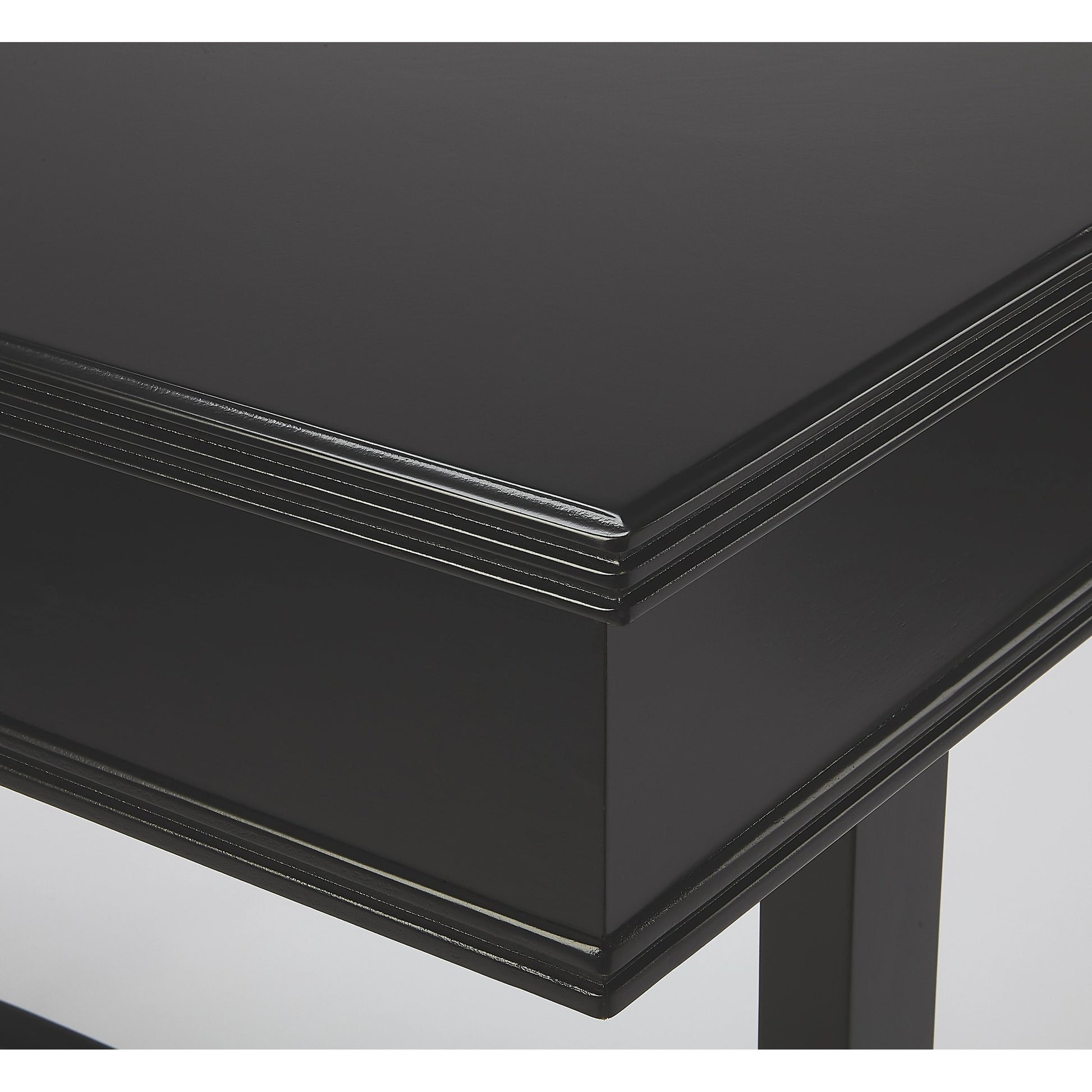 Alta Writing Desk by Butler Specialty Company. Made from acacia, pine wood solids, cherry veneer, mdf, antique brass hardware, metal drawer glides in a traditional style.