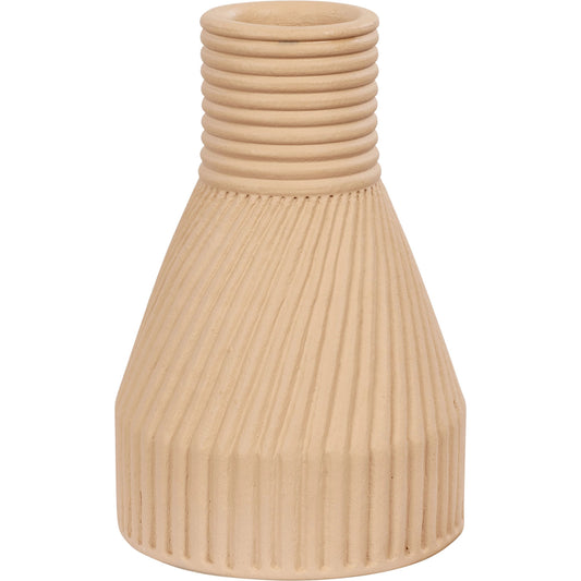 Linnea Ceramic Vase by Varaluz in wash brown. Made from unique in a modern style.