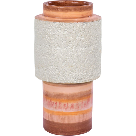 Tilde Ceramic Vase by Varaluz in orange quartz. Made from unique in a modern style.