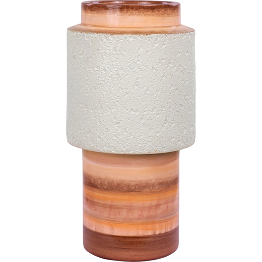 Tilde Ceramic Vase by Varaluz in orange quartz. Made from unique in a modern style.