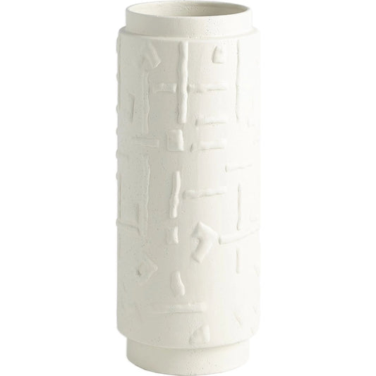 Sankuru Vase by Global Views in rustic white. Made from earthenware in a eclectic & global style.