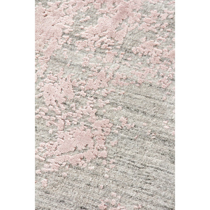 Lillian Rug by Exquisite Rugs in gray, rose. Made from wool, bamboo silk in a unique style.
