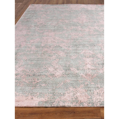 Lillian Rug by Exquisite Rugs in gray, rose. Made from wool, bamboo silk in a unique style.