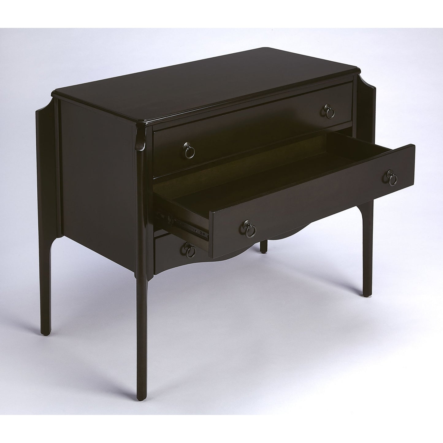 002 SR-770528 | Additional Silo | Wilshire Chest by Butler Specialty Company in dark brown and chocolate. Made from rubberwood solids, mdf, oak veneers, antique bronze finish hardware in a transitional style.