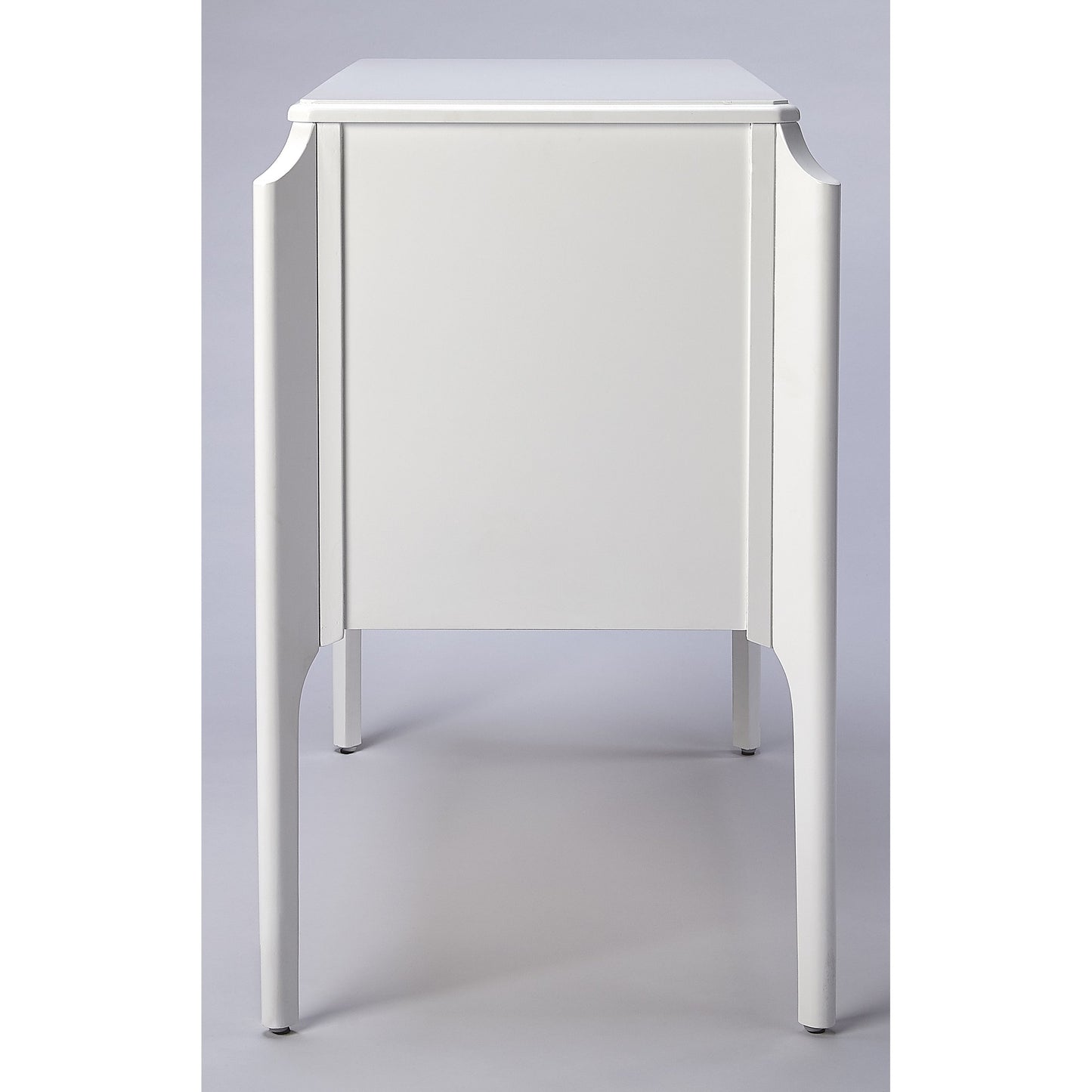 008 S-346405 | Additional Silo | Wilshire Accent Chest by Butler Specialty Company in white and glossy white. Made from rubberwood solids, mdf, oak veneer, antique bronze finished hardware in a transitional style.