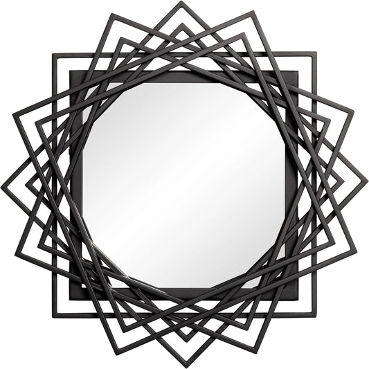Lexicon Wall Mirror by Varaluz in matte black. Made from unique in a modern style.