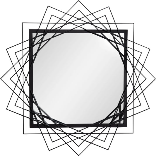 Lexicon Wall Mirror by Varaluz in matte black. Made from unique in a modern style.