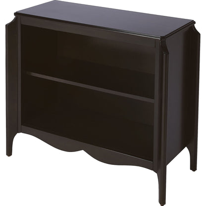 Wilshire Bookcase by Butler Specialty Company in white and glossy white. Made from rubberwood solids, oak veneers, mdf in a transitional style.