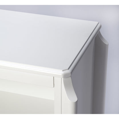 Wilshire Bookcase by Butler Specialty Company in white and glossy white. Made from rubberwood solids, oak veneers, mdf in a transitional style.