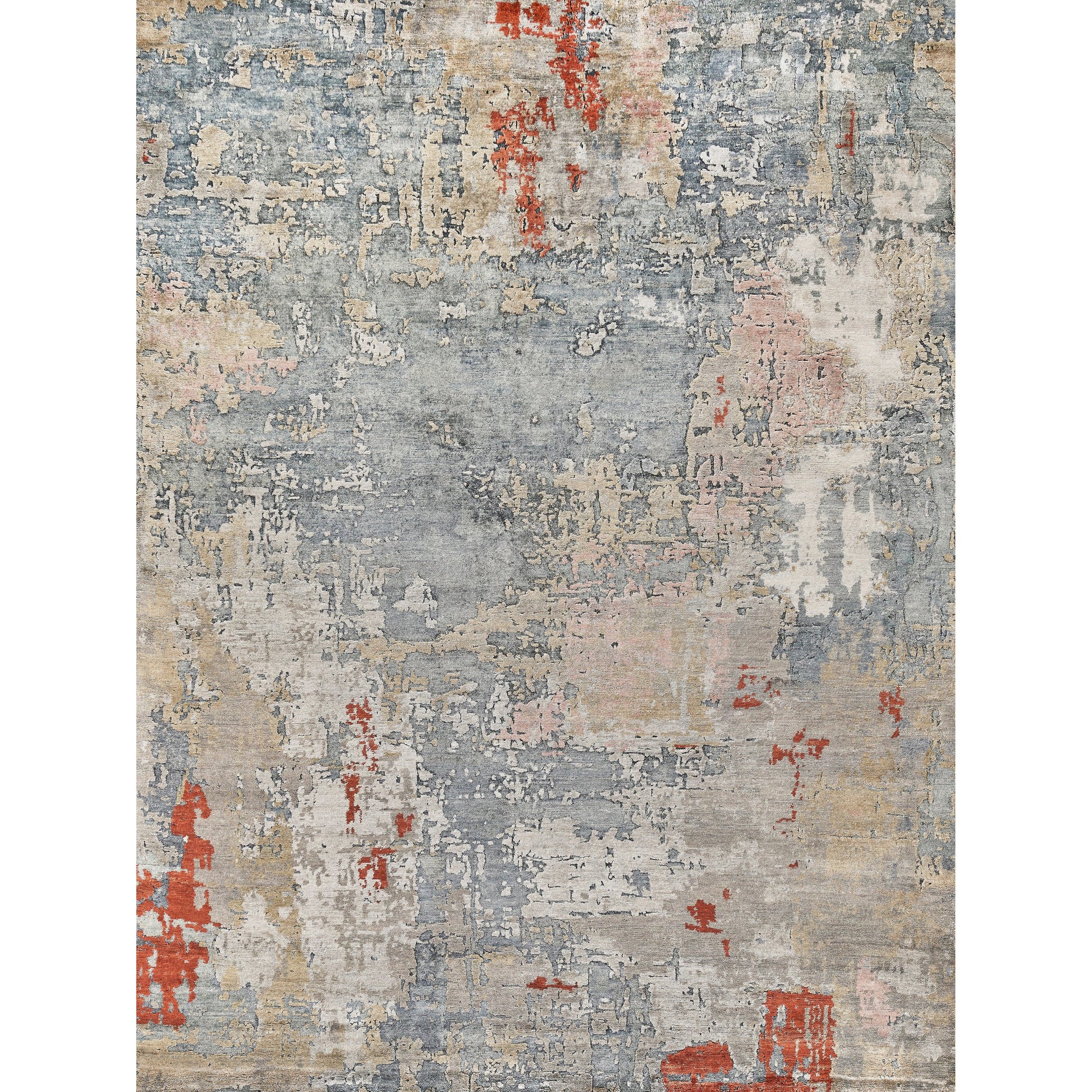 Laureno Rug by Exquisite Rugs in blue multi. Made from bamboo silk in a unique style.