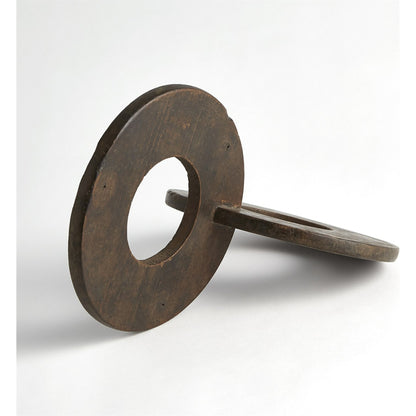 Double Chapati Marker by Global Views. Made from recyled wood, natural wax in a rustic style.