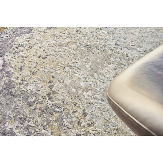Laureno Rug - Silver, Blue by Exquisite Rugs in silver/blue. Made from unique in a unique style.