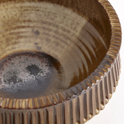 Carved Bowl by Global Views in natural. Made from earthenware in a traditional style.