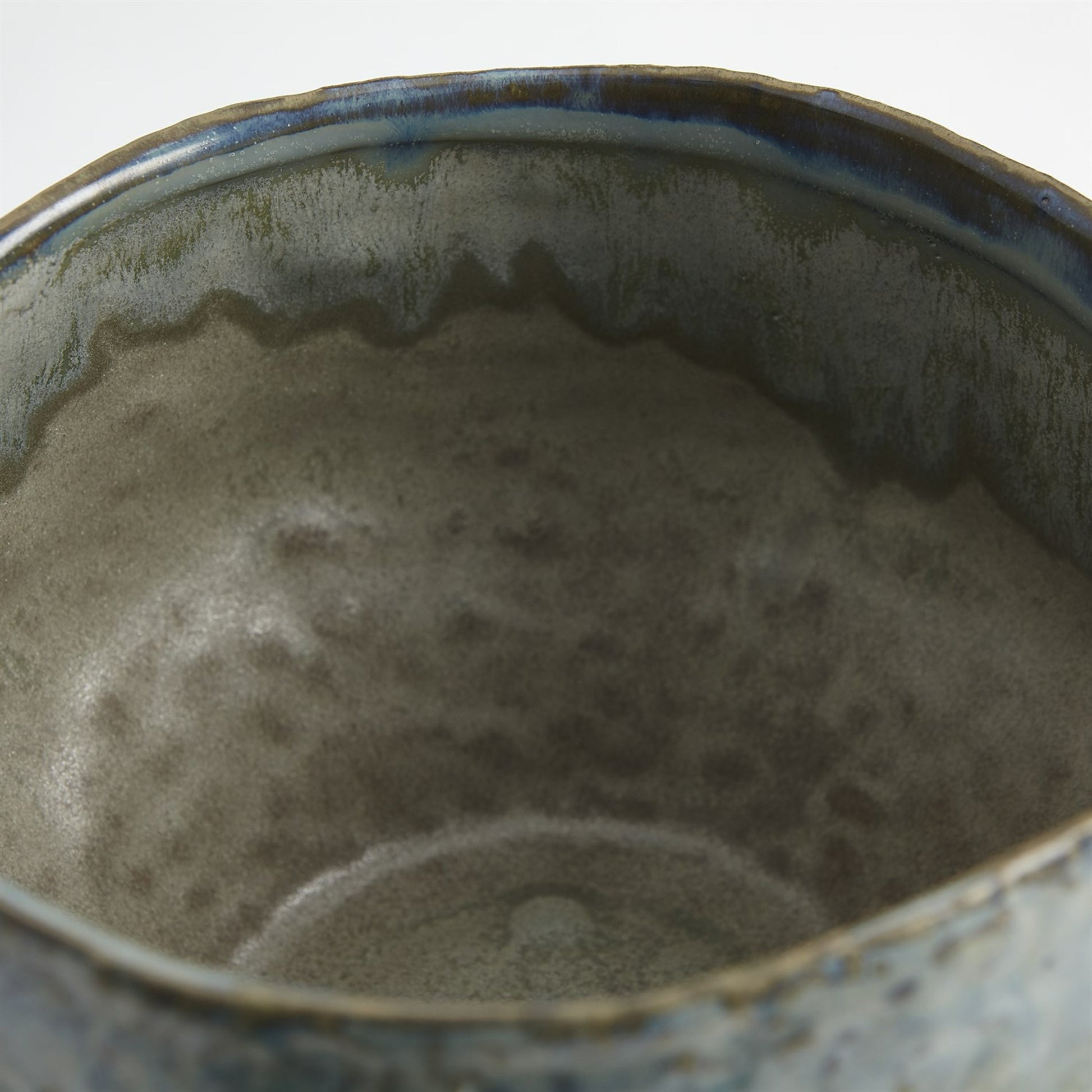Pinch Pot Planter by Global Views in reactive seafoam. Made from ceramic in a eclectic & global style.