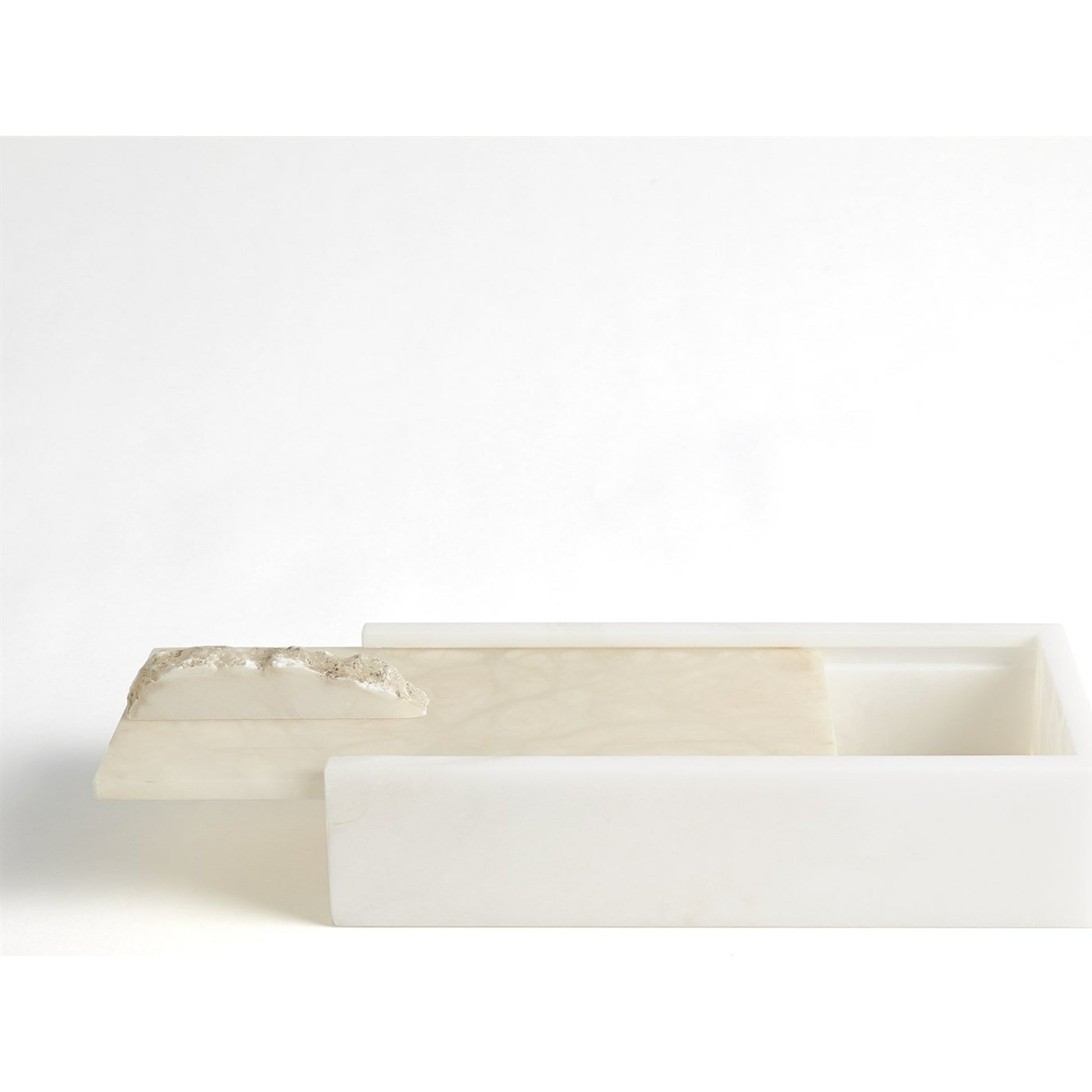 Alabaster Box with Rock Finial by Global Views. Made from alabaster in a modern style.
