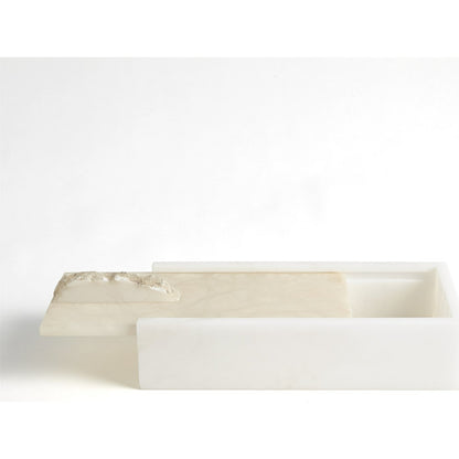 Alabaster Box with Rock Finial by Global Views. Made from alabaster in a modern style.