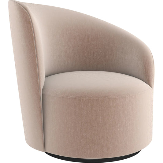 Whorl Swivel Chair by Caracole in taupe and almost black. Made from unique in a unique style.