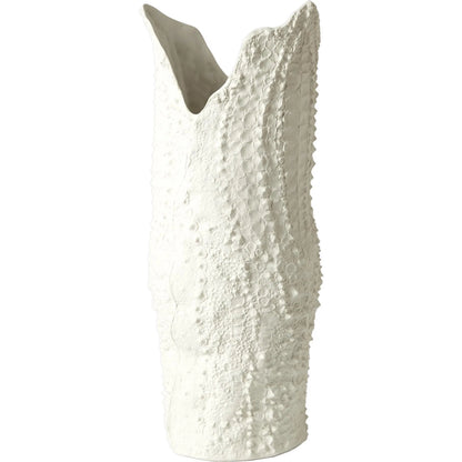 Crocodile Vase by Global Views in matte white. Made from porcelain in a coastal style.