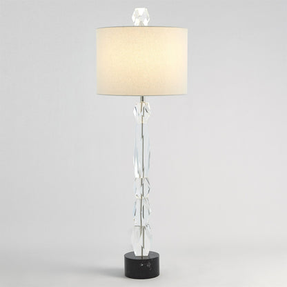 Facette Lamp W/Black Marble Base by Global Views. Made from crystal, marble in a eclectic & global style.