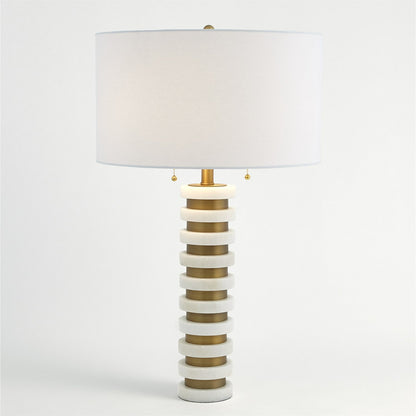 Marble Stack Lamp by Global Views. Made from unique in a transitional style.