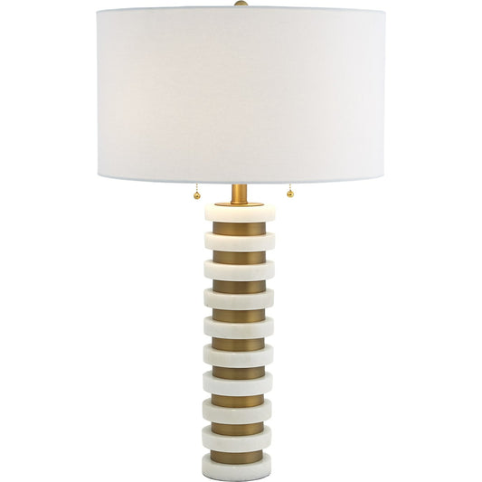 Marble Stack Lamp by Global Views. Made from unique in a transitional style.