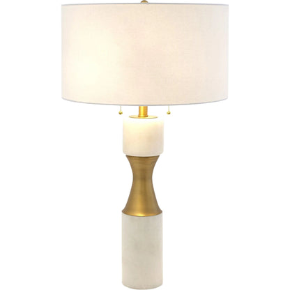 Marble Cinch Lamp by Global Views. Made from marble, brass in a transitional style.