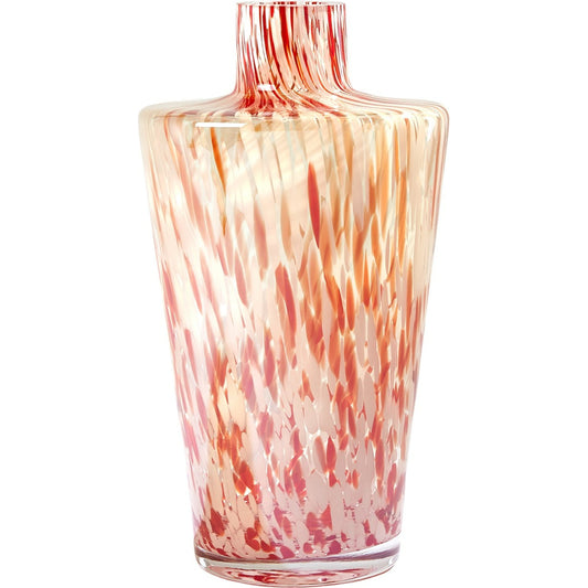Confetti Shoulder Vase by Global Views in black, beige. Made from artglass in a transitional style.