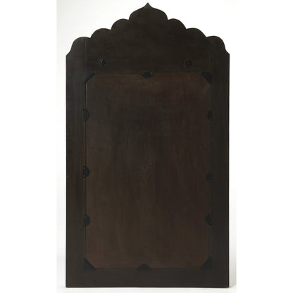 Vivienne Wood & Bone Inlay Mirror by Butler Specialty Company in light brown and wood, bone inlay. Made from mdf, teak wood, resin, mirror in a eclectic & global style.