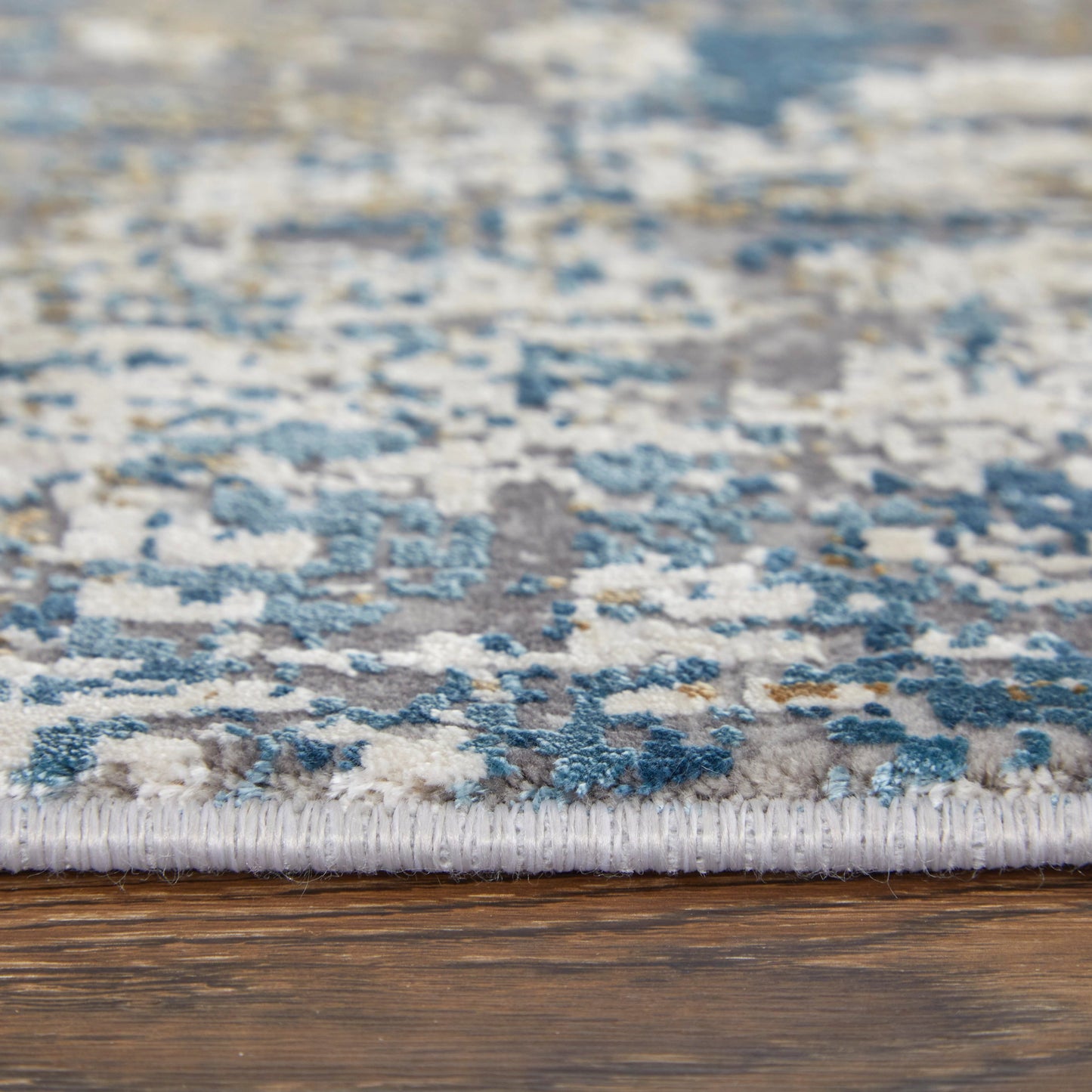 010 SI-1752474,SI-1752475,SI-1752476,SI-1752477,SI-1752478,SI-1752479,SI-1752480,SI-1752481 | Closeup | Cadiz Rug - 3891F by Feizy in ivory, tan, blue. Made from viscose, acrylic in a unique style.