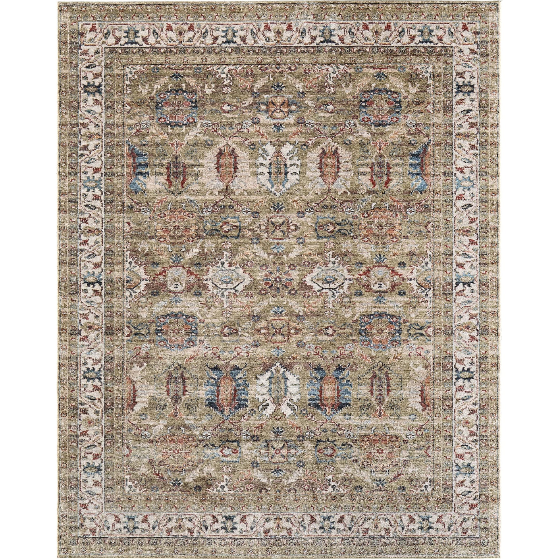 Pearson Traditional Persian PRS39SJF Rug by Feizy in green, ivory, blue. Made from polyester in a unique style.