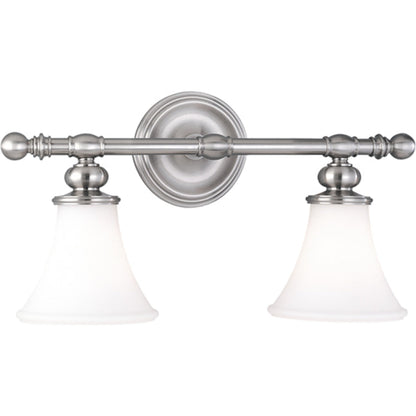 Weston Bath Bracket by Hudson Valley in polished nickel. Made from steel in a traditional style.