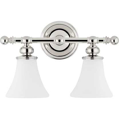 Weston Bath Bracket by Hudson Valley in polished nickel. Made from steel in a traditional style.