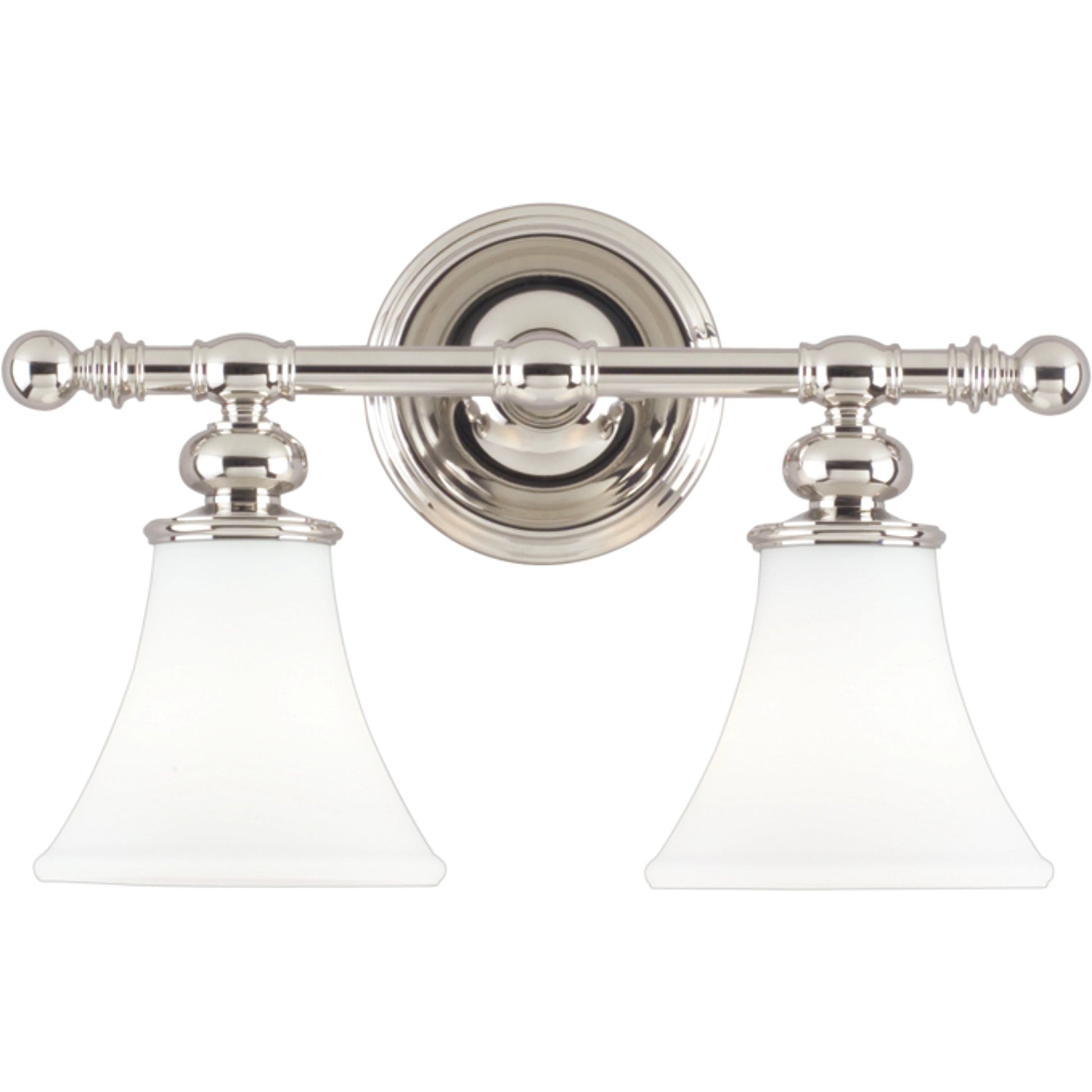Weston Bath Bracket by Hudson Valley in polished nickel. Made from steel in a traditional style.