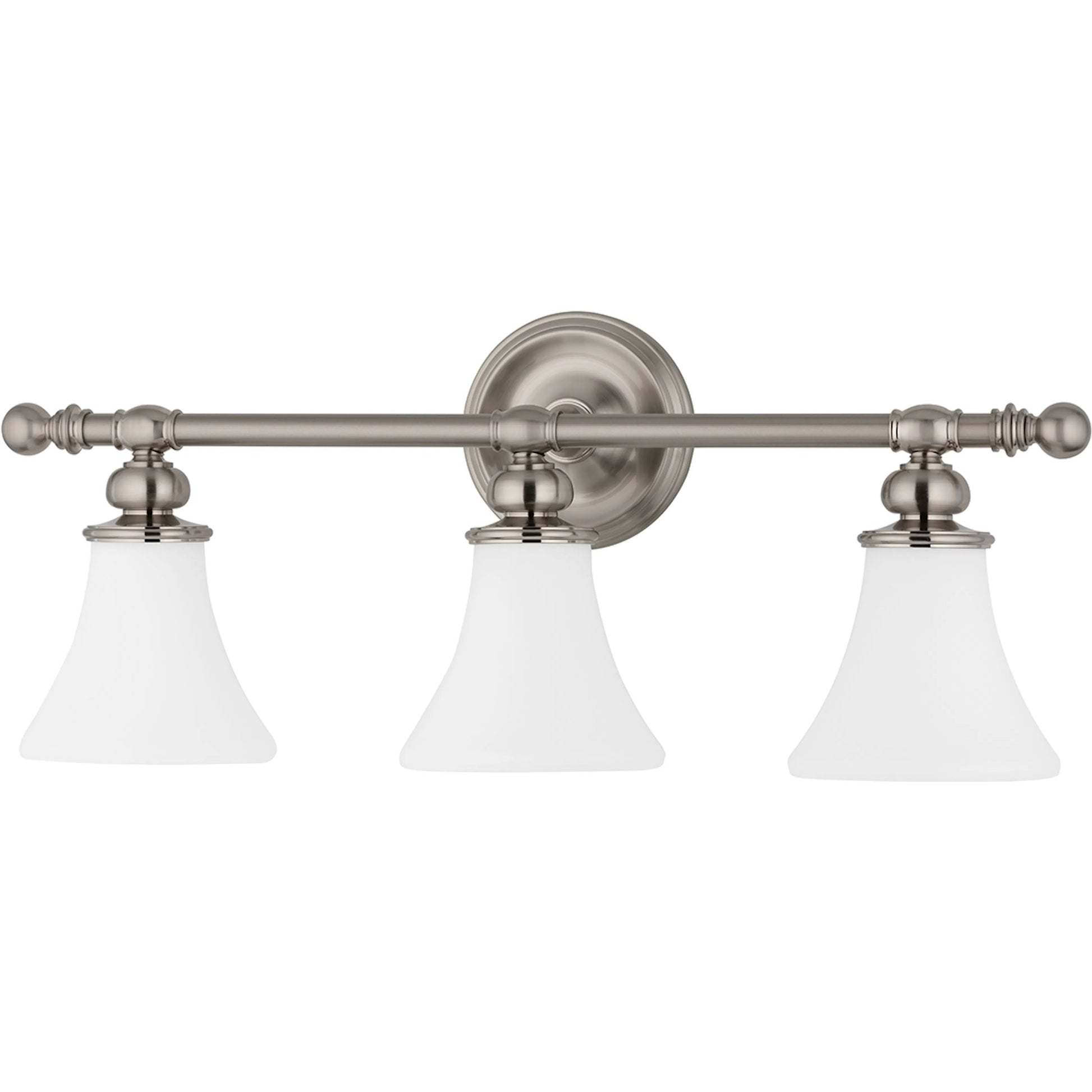 Weston Bath Bracket by Hudson Valley in polished nickel. Made from steel in a traditional style.